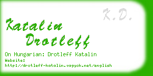 katalin drotleff business card